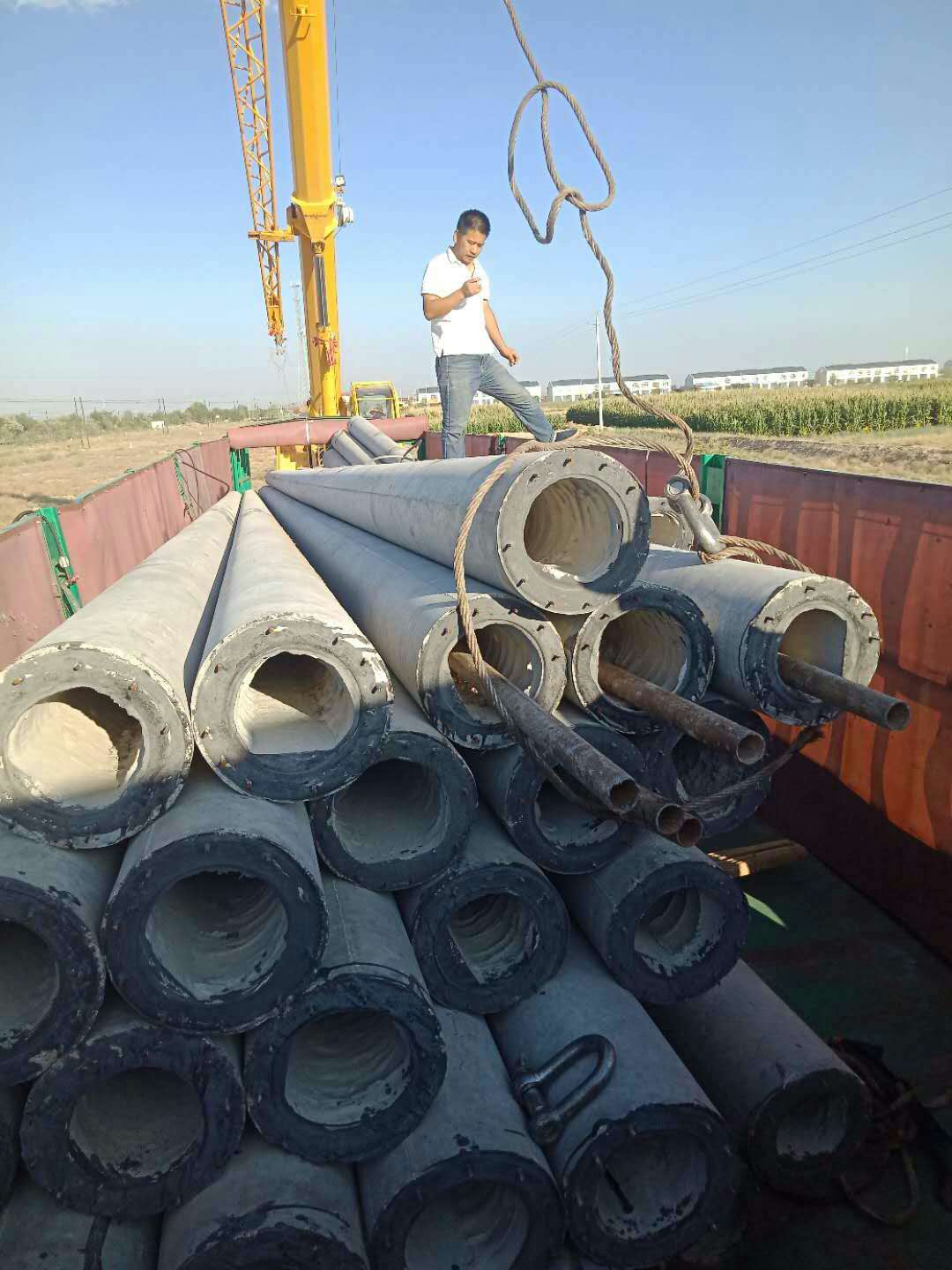 甘肃威武古浪县预应力8米水泥电线杆完成订单